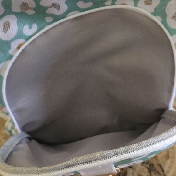 Pottery Barn Teen Aqua Gold Metallic Leopard Backpack - Picture 6 of 9